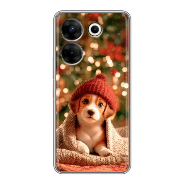 Силиконовый чехол на Tecno Camon 20 Pro 5G с принтом Новый год