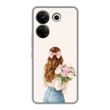 Силиконовый чехол на Tecno Camon 20 Pro 5G с принтом женский Силиконовый чехол на Tecno Camon 20 Pro 5G с принтом женский