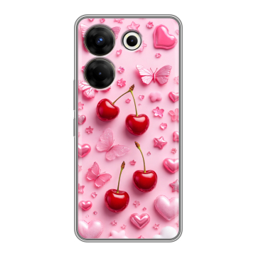 Силиконовый чехол на Tecno Camon 20 Pro 5G с принтом для девочек