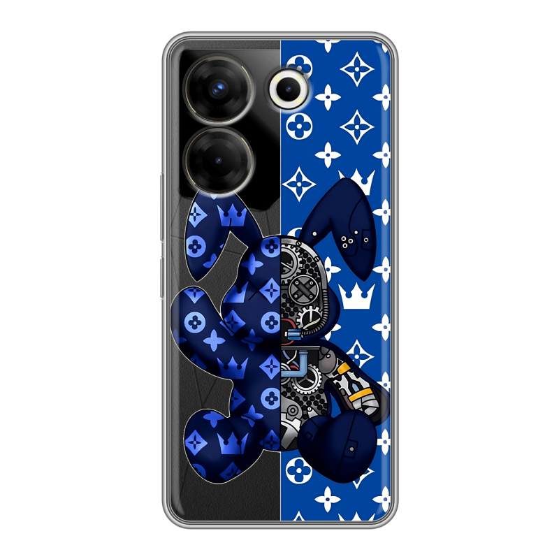 Силиконовый чехол на Tecno Camon 20 Pro 5G с принтом Луи робот Силиконовый чехол на Tecno Camon 20 Pro 5G с принтом Луи робот