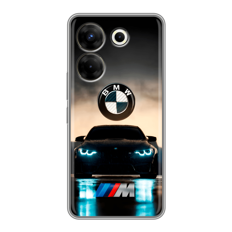 Силиконовый чехол на Tecno Camon 20 Pro 5G с принтом БМВ BMW Силиконовый чехол на Tecno Camon 20 Pro 5G с принтом БМВ BMW