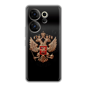 Силиконовый чехол на Tecno Camon 20 Premier с принтом Герб России Силиконовый чехол на Tecno Camon 20 Premier с принтом Герб России