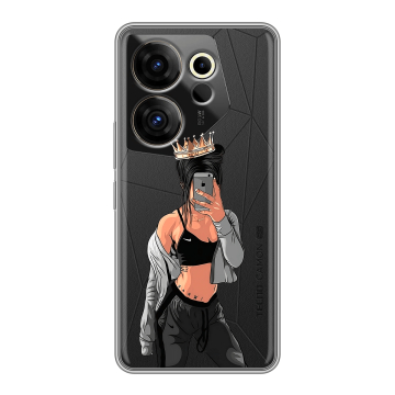 Силиконовый чехол на Tecno Camon 20 Premier с принтом Женские принты Силиконовый чехол на Tecno Camon 20 Premier с принтом Женские принты