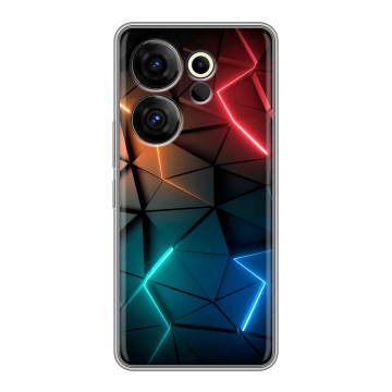 Силиконовый чехол на Tecno Camon 20 Premier с принтом Абстракция неон Силиконовый чехол на Tecno Camon 20 Premier с принтом Абстракция неон