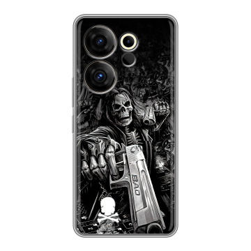 Силиконовый чехол на Tecno Camon 20 Premier с принтом Скелет Силиконовый чехол на Tecno Camon 20 Premier с принтом Скелет