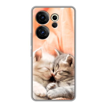 Силиконовый чехол на Tecno Camon 20 Premier с принтом Котята