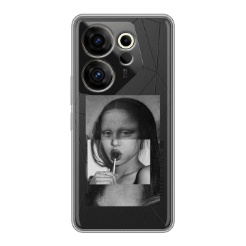 Силиконовый чехол на Tecno Camon 20 Premier с принтом Мона Лиза