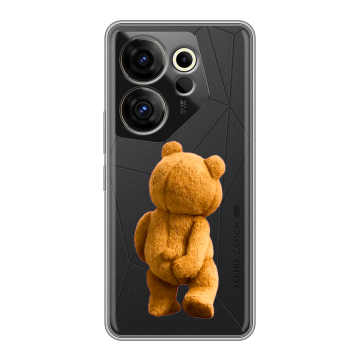 Силиконовый чехол на Tecno Camon 20 Premier с принтом Медведь