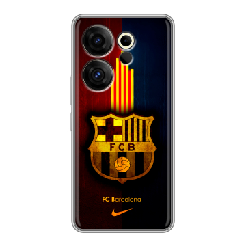 Силиконовый чехол на Tecno Camon 20 Premier с принтом Барселона Barcelona