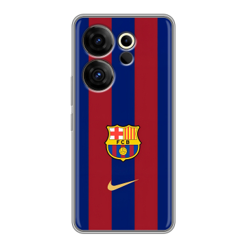 Силиконовый чехол на Tecno Camon 20 Premier с принтом Барселона Barcelona