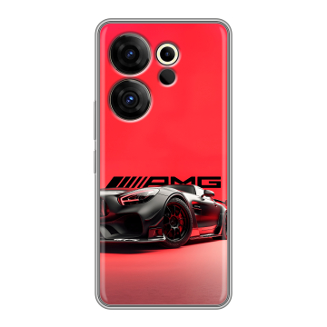 Силиконовый чехол на Tecno Camon 20 Premier с принтом Мерседес Mercedes AMG
