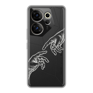 Силиконовый чехол на Tecno Camon 20 Premier с принтом Сотворение мира