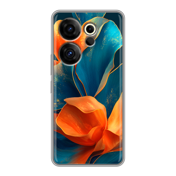 Силиконовый чехол на Tecno Camon 20 Premier с принтом Цветы