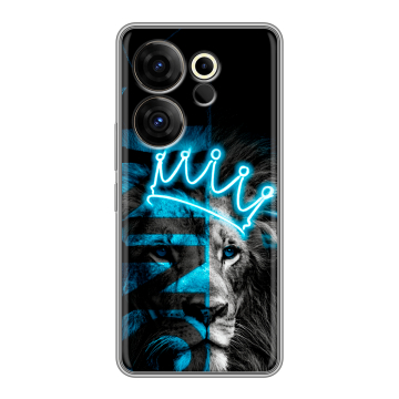 Силиконовый чехол на Tecno Camon 20 Premier с принтом Король лев