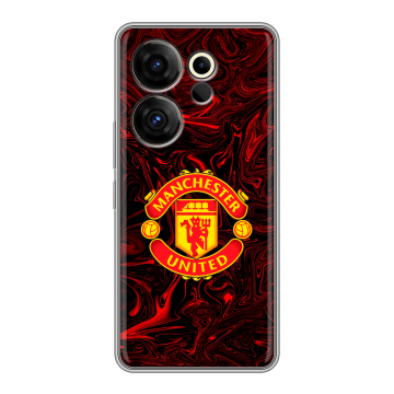 Силиконовый чехол на Tecno Camon 20 Premier с принтом Manchester United