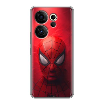 Силиконовый чехол на Tecno Camon 20 Premier с принтом Spiderman Человек паук