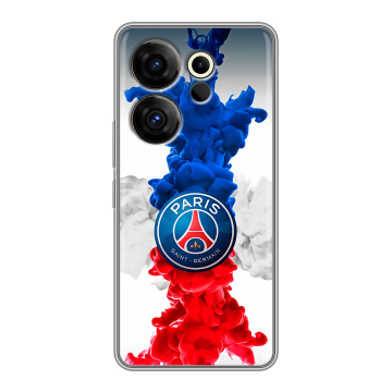 Силиконовый чехол на Tecno Camon 20 Premier с принтом PSG ПСЖ