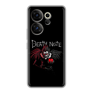 Силиконовый чехол на Tecno Camon 20 Premier с принтом Death note Тетрадь смерти
