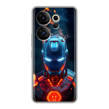 Силиконовый чехол на Tecno Camon 20 Premier с принтом IronMan Железный человек