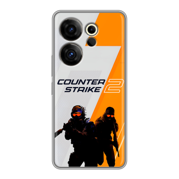 Силиконовый чехол на Tecno Camon 20 Premier с принтом Counter Strike
