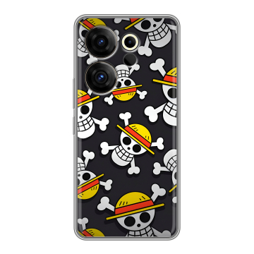 Силиконовый чехол на Tecno Camon 20 Premier с принтом One Piece Ван Пис