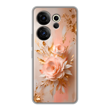Силиконовый чехол на Tecno Camon 20 Premier с принтом женский