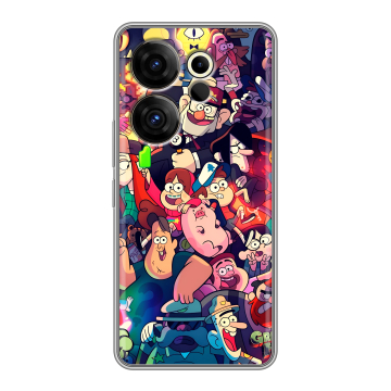 Силиконовый чехол на Tecno Camon 20 Premier с принтом Gravity Falls Гравити Фолз