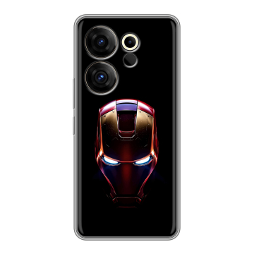 Силиконовый чехол на Tecno Camon 20 Premier с принтом IronMan Железный человек