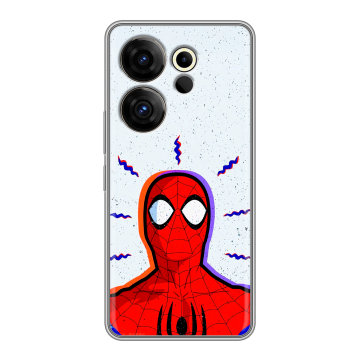 Силиконовый чехол на Tecno Camon 20 Premier с принтом Spiderman Человек паук