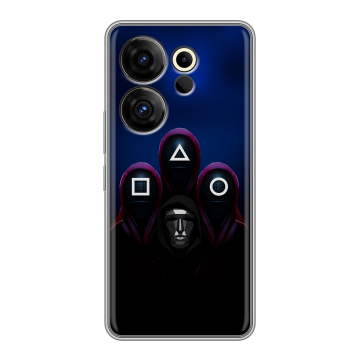 Силиконовый чехол на Tecno Camon 20 Premier с принтом Игра Кальмара