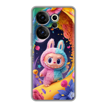 Силиконовый чехол на Tecno Camon 20 Premier с принтом Labubu Лабубу