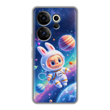 Силиконовый чехол на Tecno Camon 20 Premier с принтом Labubu Лабубу