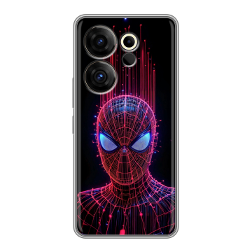Силиконовый чехол на Tecno Camon 20 Premier с принтом Spiderman Человек паук