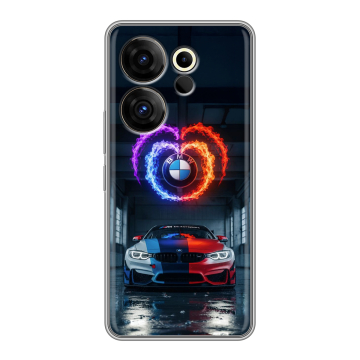 Силиконовый чехол на Tecno Camon 20 Premier с принтом BMW БМВ