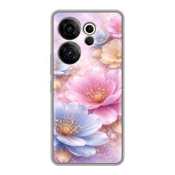 Силиконовый чехол на Tecno Camon 20 Premier с принтом женский