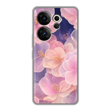 Силиконовый чехол на Tecno Camon 20 Premier с принтом женский