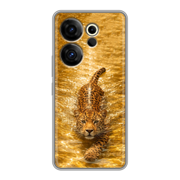 Силиконовый чехол на Tecno Camon 20 Premier с принтом женский