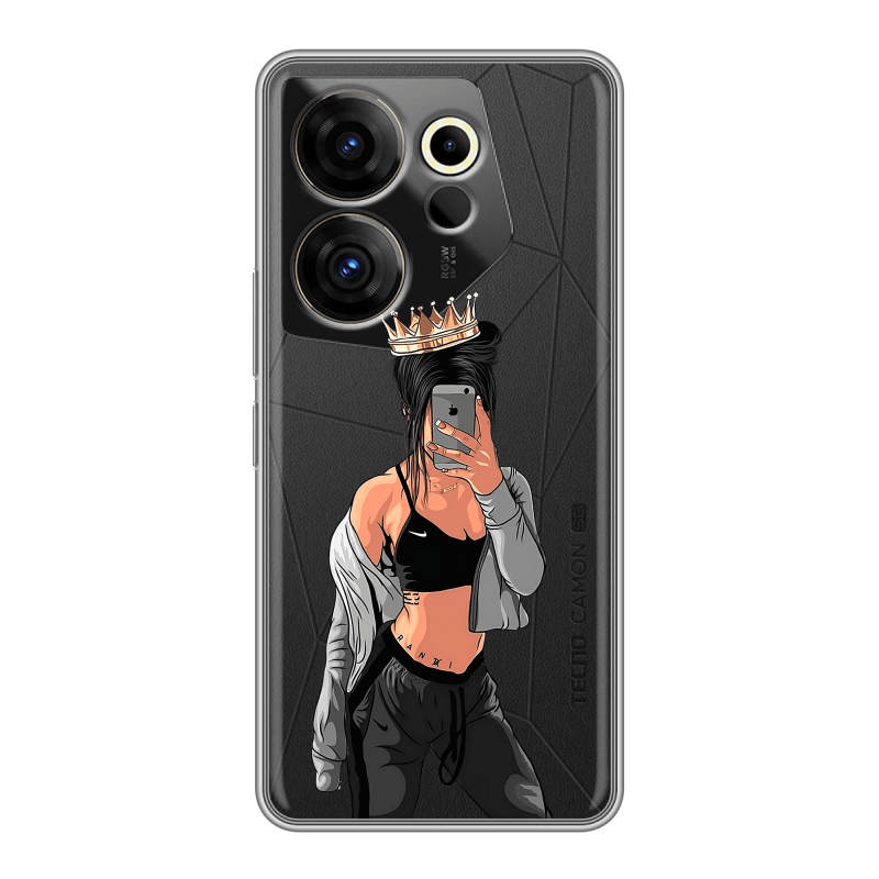 Силиконовый чехол на Tecno Camon 20 Premier с принтом Женские принты Силиконовый чехол на Tecno Camon 20 Premier с принтом Женские принты