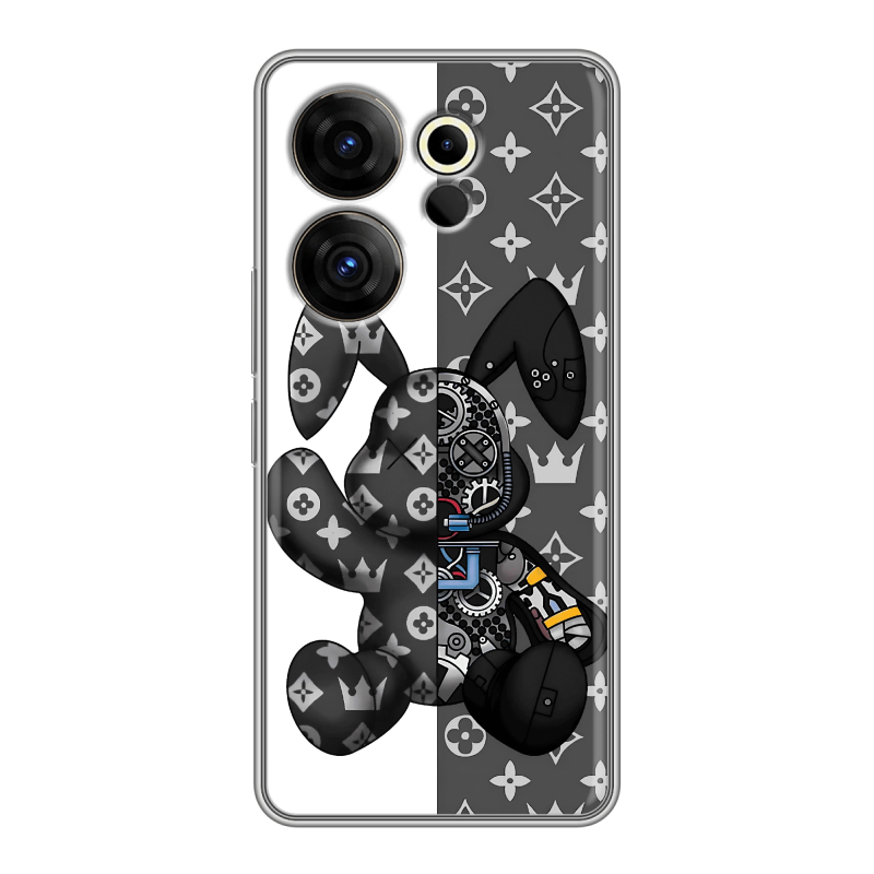 Силиконовый чехол на Tecno Camon 20 Premier с принтом Луи робот Силиконовый чехол на Tecno Camon 20 Premier с принтом Луи робот