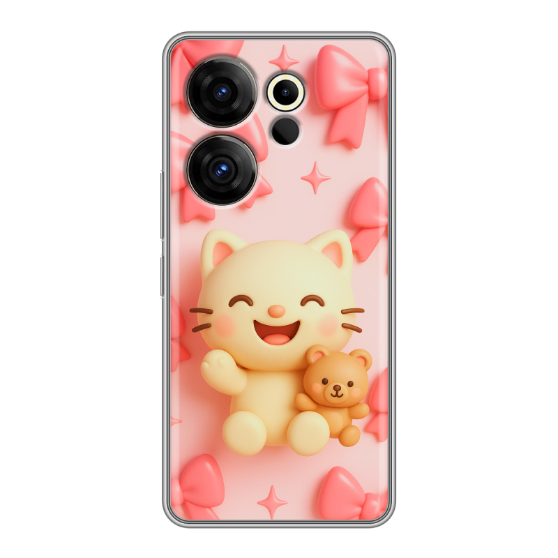 Силиконовый чехол на Tecno Camon 20 Premier с принтом для девочек Силиконовый чехол на Tecno Camon 20 Premier с принтом для девочек