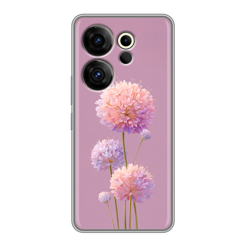 Силиконовый чехол на Tecno Camon 20 Premier с принтом Цветы Силиконовый чехол на Tecno Camon 20 Premier с принтом Цветы