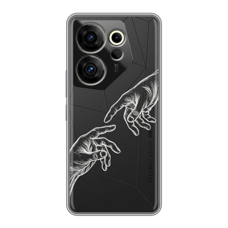 Силиконовый чехол на Tecno Camon 20 Premier с принтом Сотворение мира Силиконовый чехол на Tecno Camon 20 Premier с принтом Сотворение мира