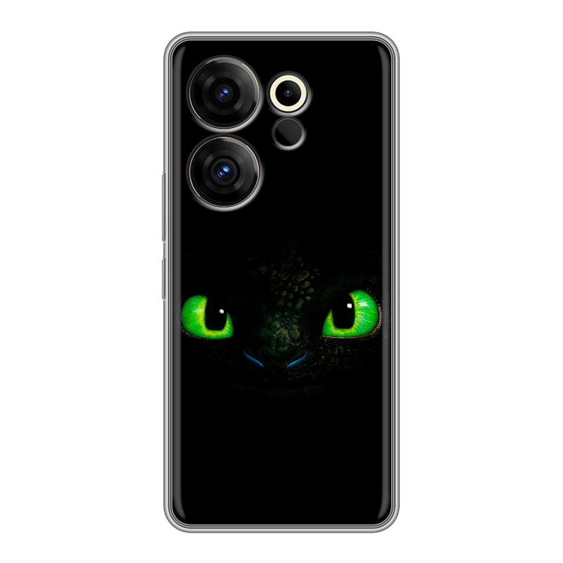 Силиконовый чехол на Tecno Camon 20 Premier с принтом Как приручить дракона Силиконовый чехол на Tecno Camon 20 Premier с принтом Как приручить дракона