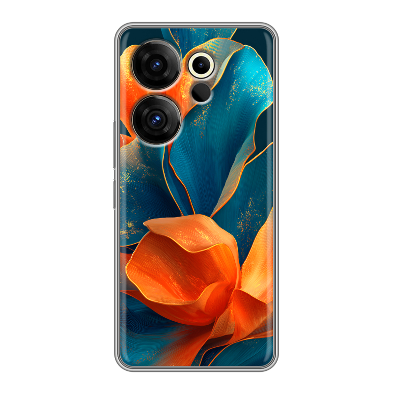 Силиконовый чехол на Tecno Camon 20 Premier с принтом Цветы Силиконовый чехол на Tecno Camon 20 Premier с принтом Цветы