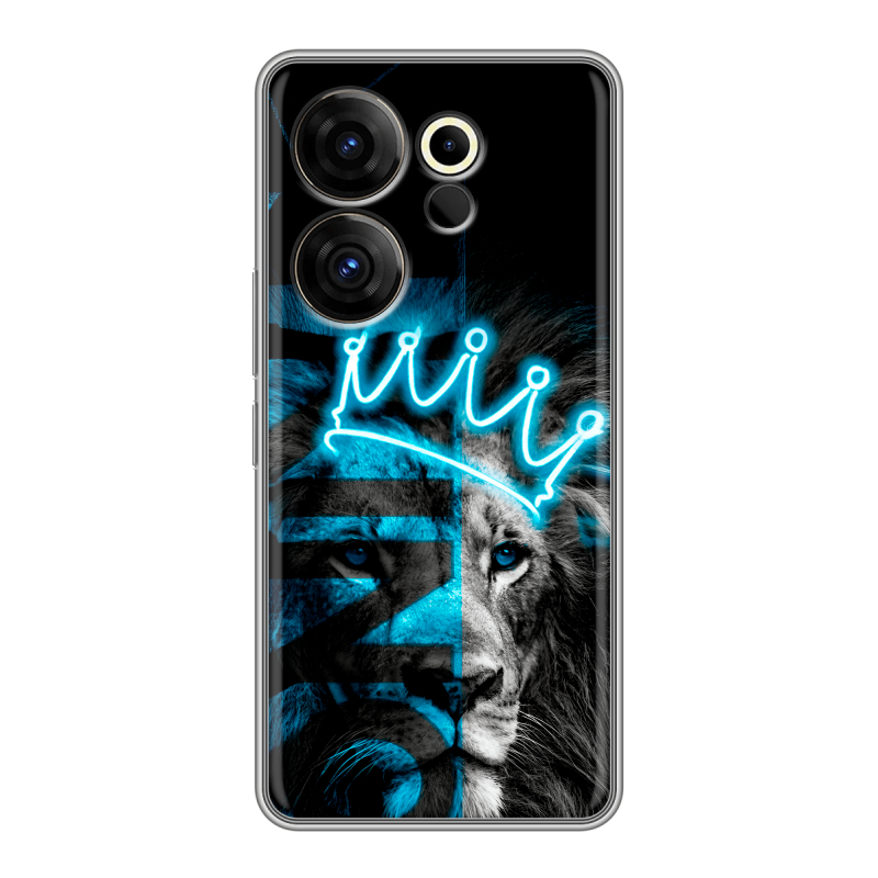 Силиконовый чехол на Tecno Camon 20 Premier с принтом Король лев Силиконовый чехол на Tecno Camon 20 Premier с принтом Король лев