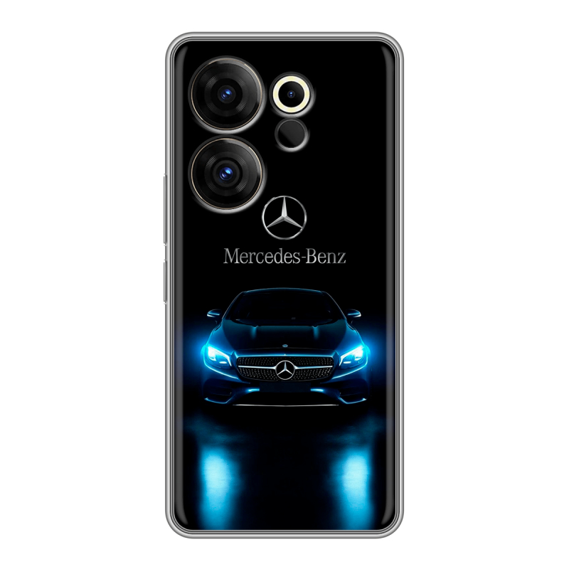 Силиконовый чехол на Tecno Camon 20 Premier с принтом Mercedes Мерседес Силиконовый чехол на Tecno Camon 20 Premier с принтом Mercedes Мерседес