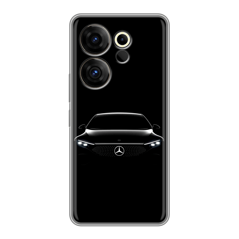 Силиконовый чехол на Tecno Camon 20 Premier с принтом Mercedes Мерседес Силиконовый чехол на Tecno Camon 20 Premier с принтом Mercedes Мерседес