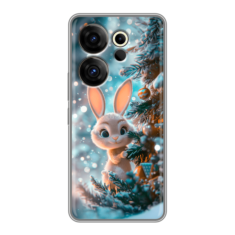 Силиконовый чехол на Tecno Camon 20 Premier с принтом Новый год Силиконовый чехол на Tecno Camon 20 Premier с принтом Новый год