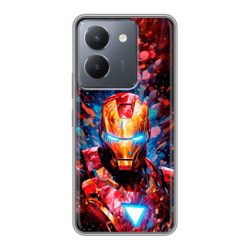 Силиконовый чехол на Vivo Y36 с принтом Железный человек Ironman