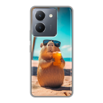 Силиконовый чехол на Vivo Y36 с принтом Капибара Силиконовый чехол на Vivo Y36 с принтом Капибара